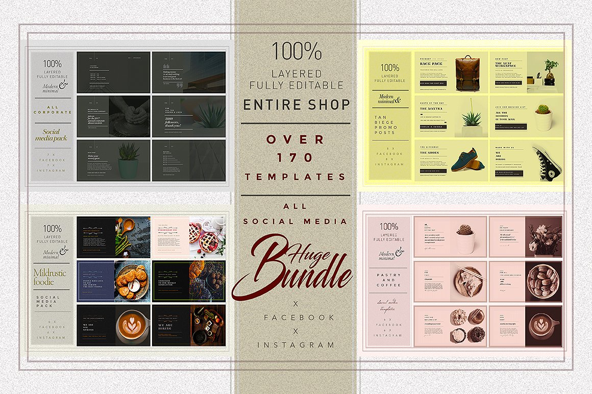 170+个社交媒体图片设计模板素材库精选合辑下载 1.82GB [psd]插图