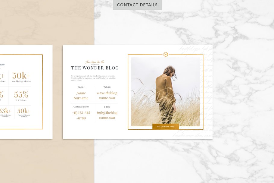 金箔奢华装饰博客贴图模板素材库精选 GOLDEN | Blog Media Kit插图(6)