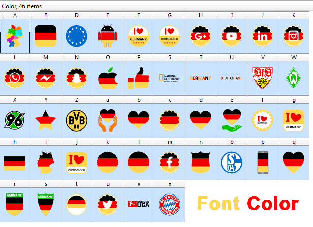 Font Color Germany font插图