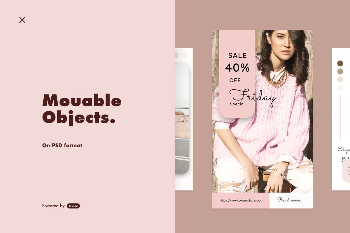 女性高端服装品牌Instagram推广设计素材v1 Instagram Story Template v1插图(2)