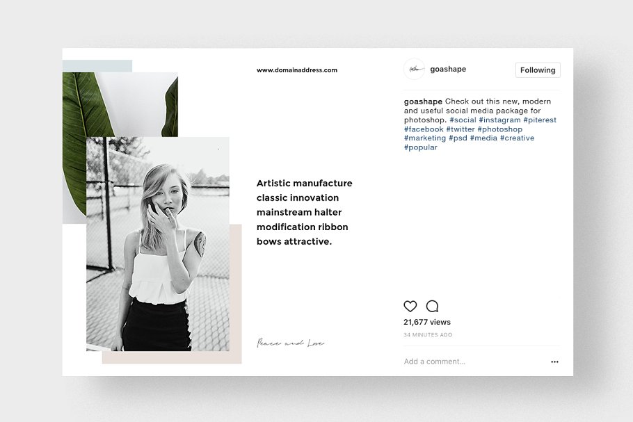 博客&社交媒体通用贴图模板素材库精选大合集 Smart Social Media Pack插图(12)