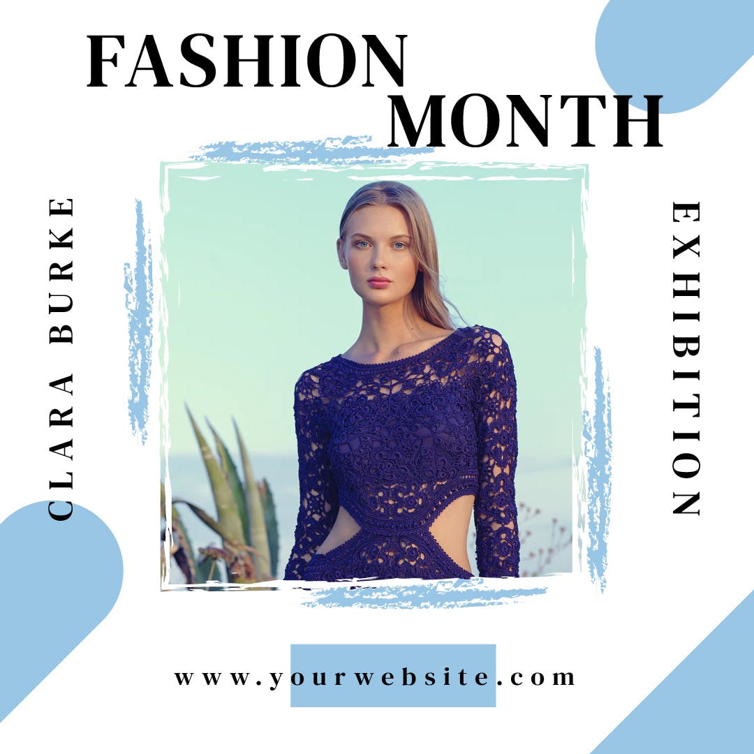 时尚品牌社交媒体推广设计模板素材库精选素材 Fashion Exhibition Media Banners插图(2)