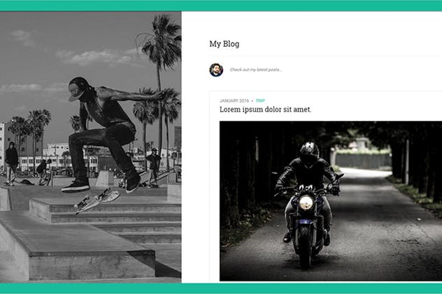 响应式创意个人求职简历网站设计模板素材库精选 MyVCard – Responsive & Creative Resume/CV/vCard插图(8)