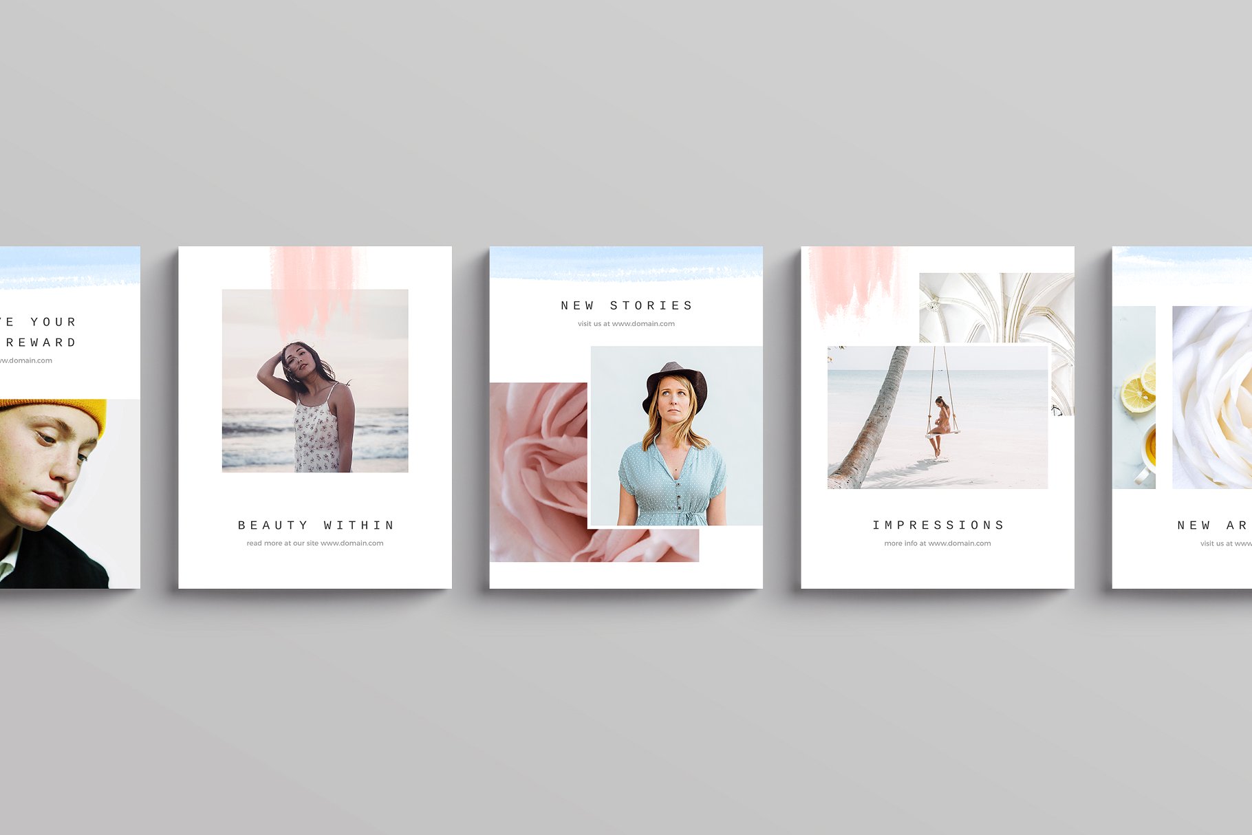 淡雅社交媒体贴图模板素材库精选 Lisbon Social Media Pack插图(2)