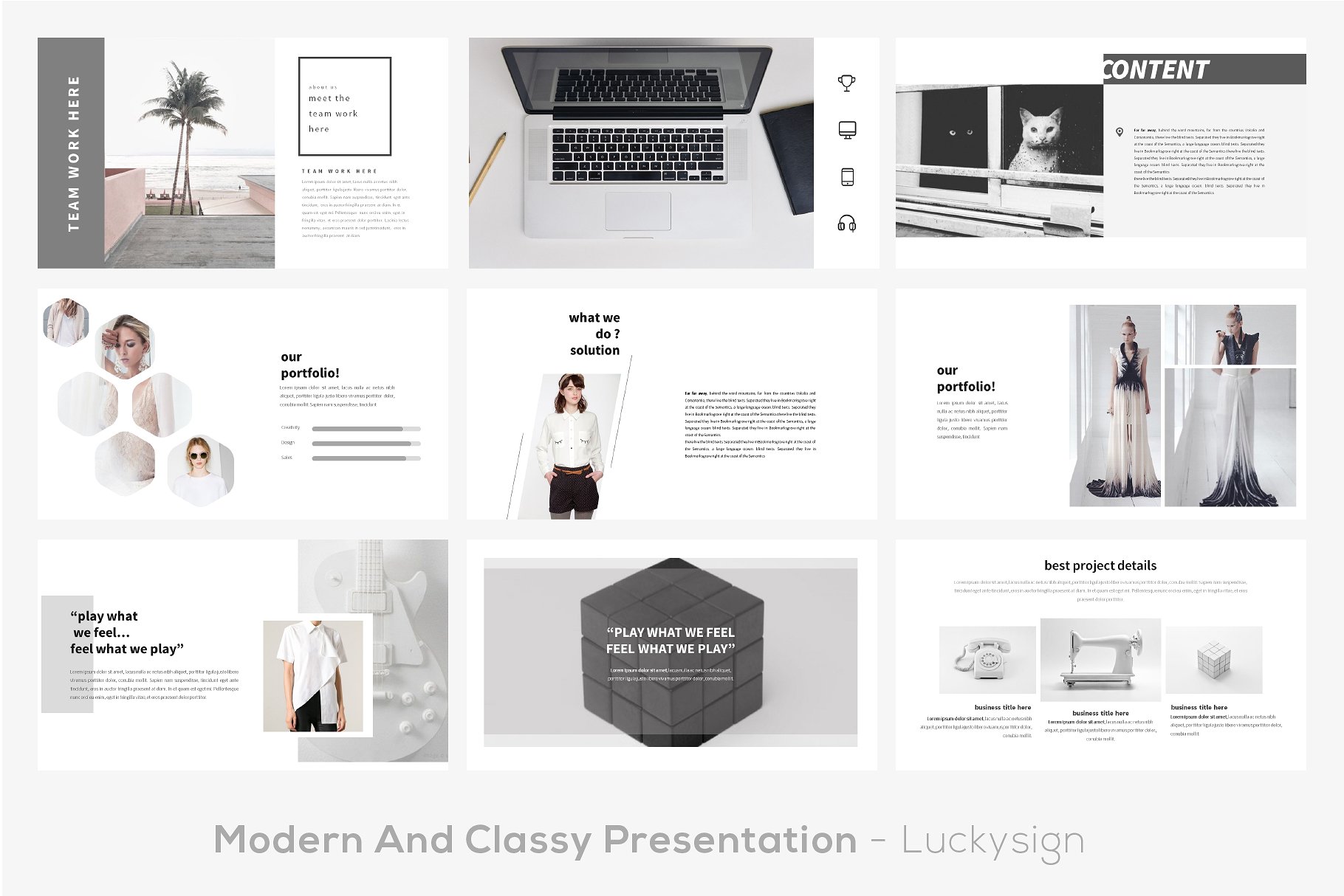 超现代和独特的极简主义ppt模版插图(5)