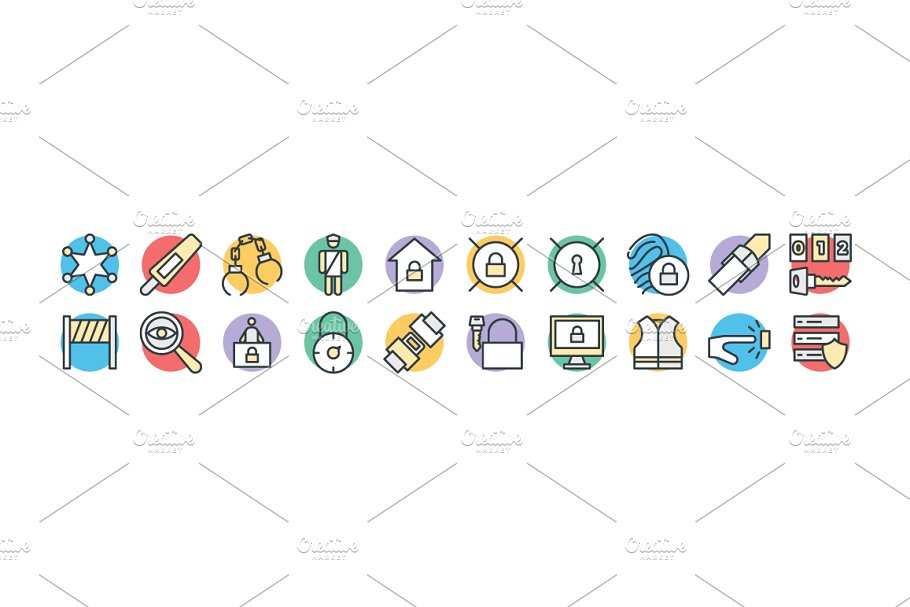 100+信息安全数据保护矢量图标 100+ Security Vector Icons插图(2)