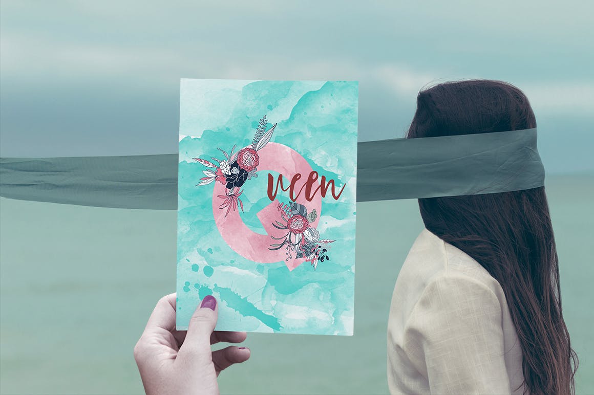 创意水彩手绘花卉装饰字体素材 Stories 2插图(3)