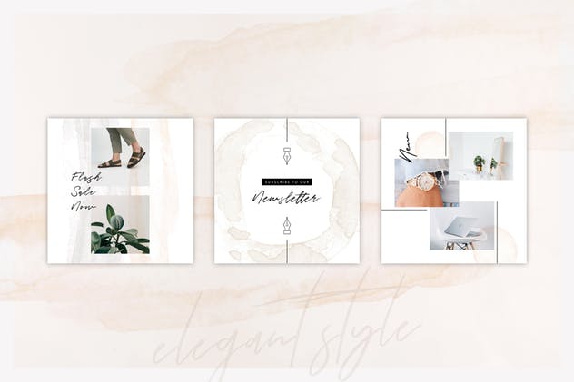 社交新媒体时尚潮流主题广告PSD动画模板素材库精选v3 ANIMATED Instagram Posts – So Female插图(4)