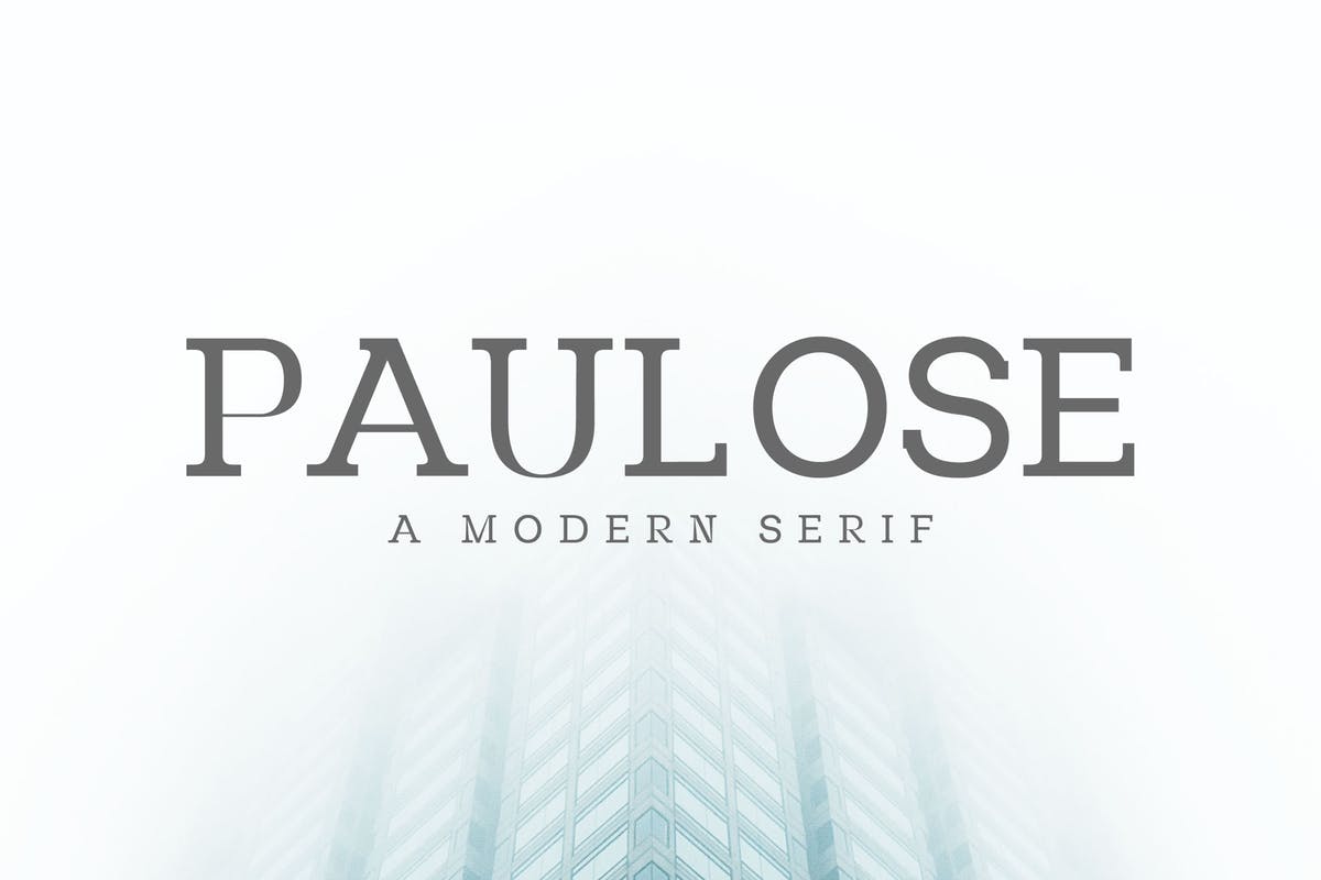 现代时尚优雅圆形衬线字体家族 Paulose Modern Serif Font Family插图