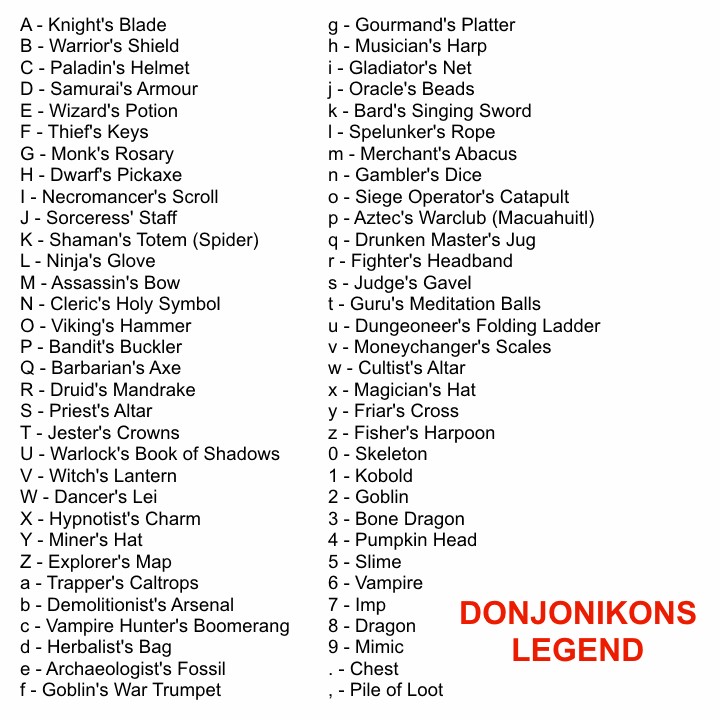 Donjonikons font插图2