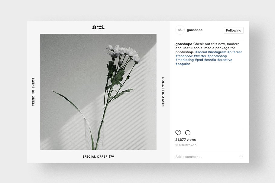 时尚风格社交媒体贴图PSD模板素材库精选 Stylish Social Media Pack插图(30)