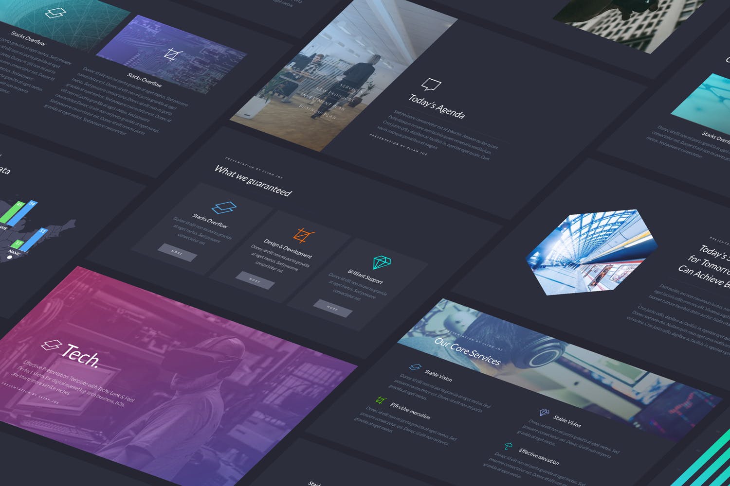 科技企业&项目宣传素材库精选PPT模板 Tech – Powerpoint Template插图(1)