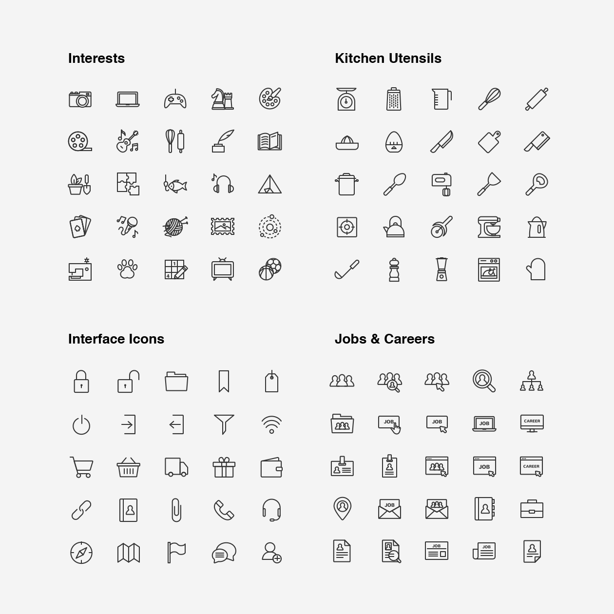 2120枚网站&APP设计师必备的矢量线性素材库精选图标集 Ultimate Icons Growing Pack插图(14)