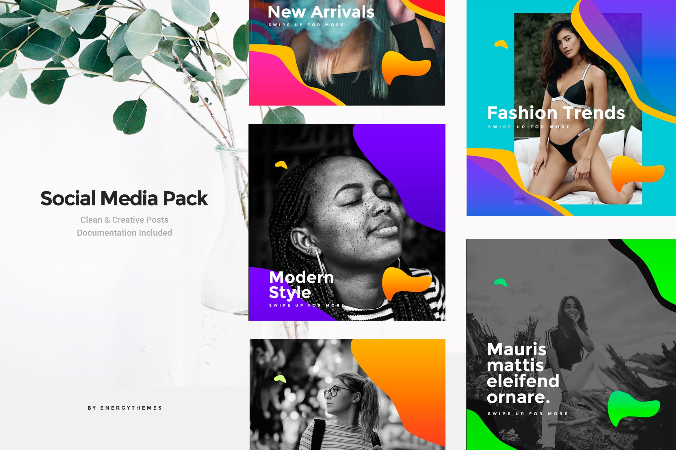 社交媒体平台品牌广告Banner图设计模板v76 Social Media Banners – Vol76插图