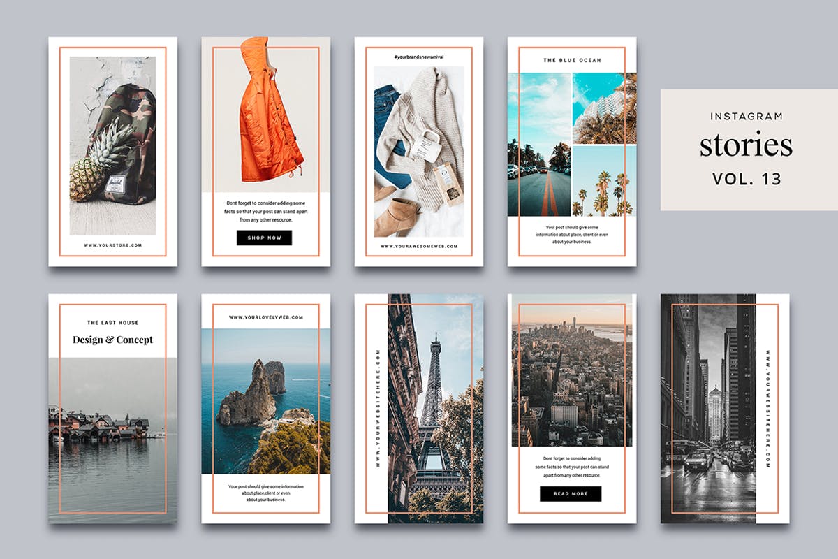 现代时尚Instagram故事贴图模板素材库精选Vol.13 Instagram Stories Vol. 13插图