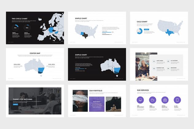 创业企业团队介绍PPT设计模板 Galan : Powerpoint Presentation插图(7)