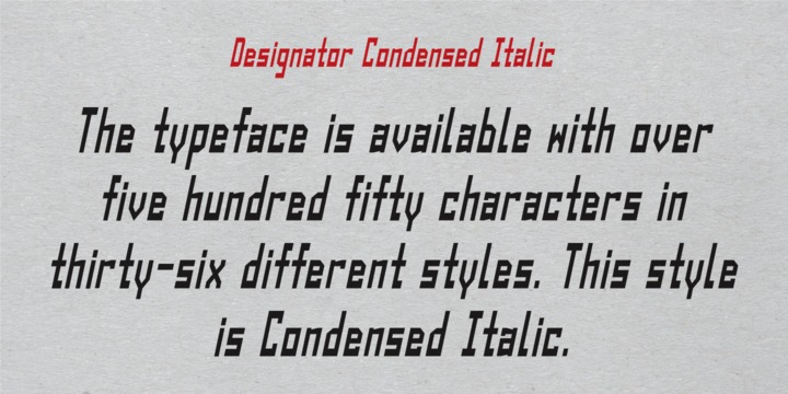 Designator Font Family插图1