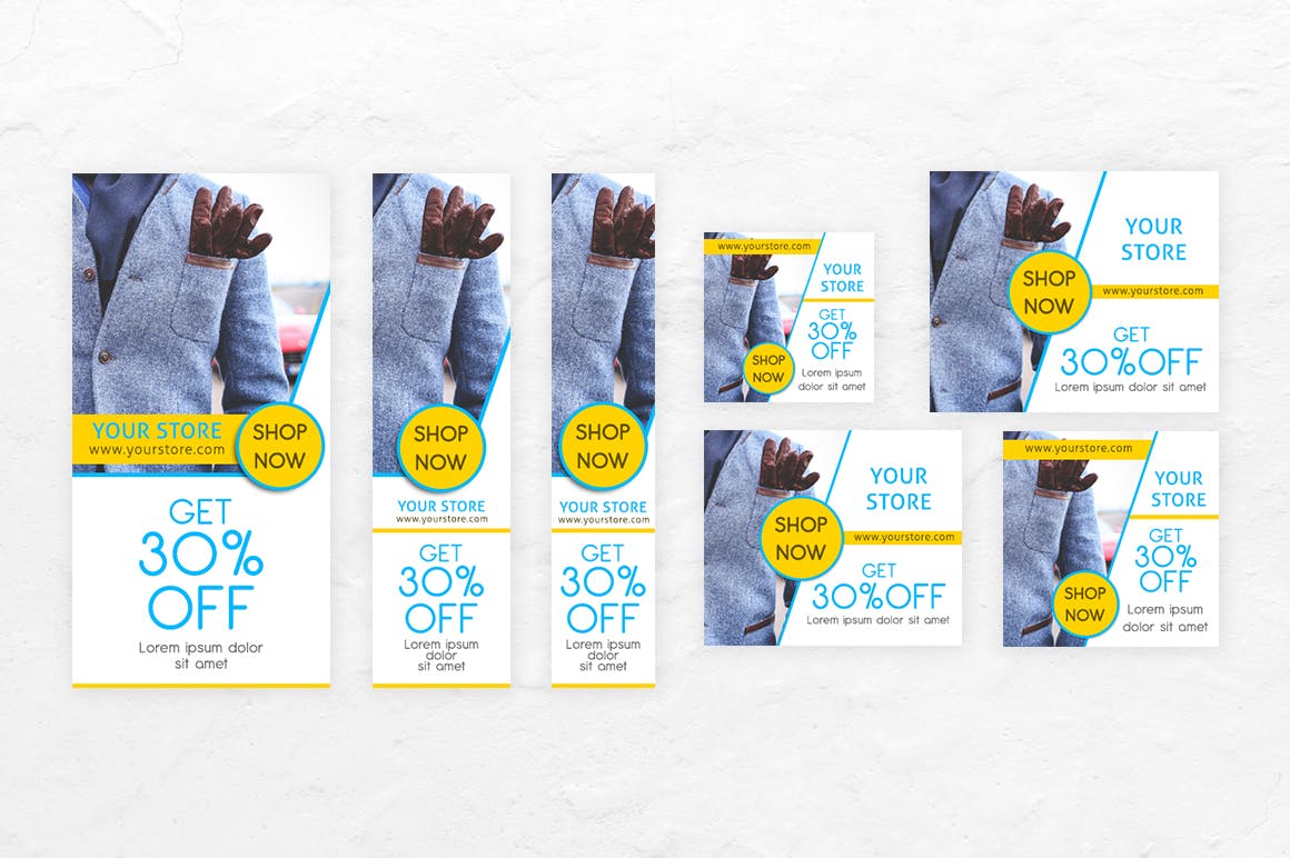 零售促销Banner横幅素材库精选广告模板 Retail Sale Ad Banners插图(1)