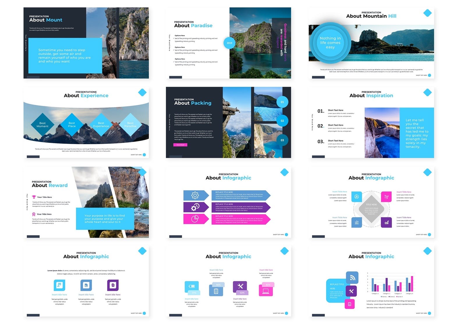 旅游景点介绍PPT幻灯片模板下载 Gunanga – Powerpoint Template插图(2)