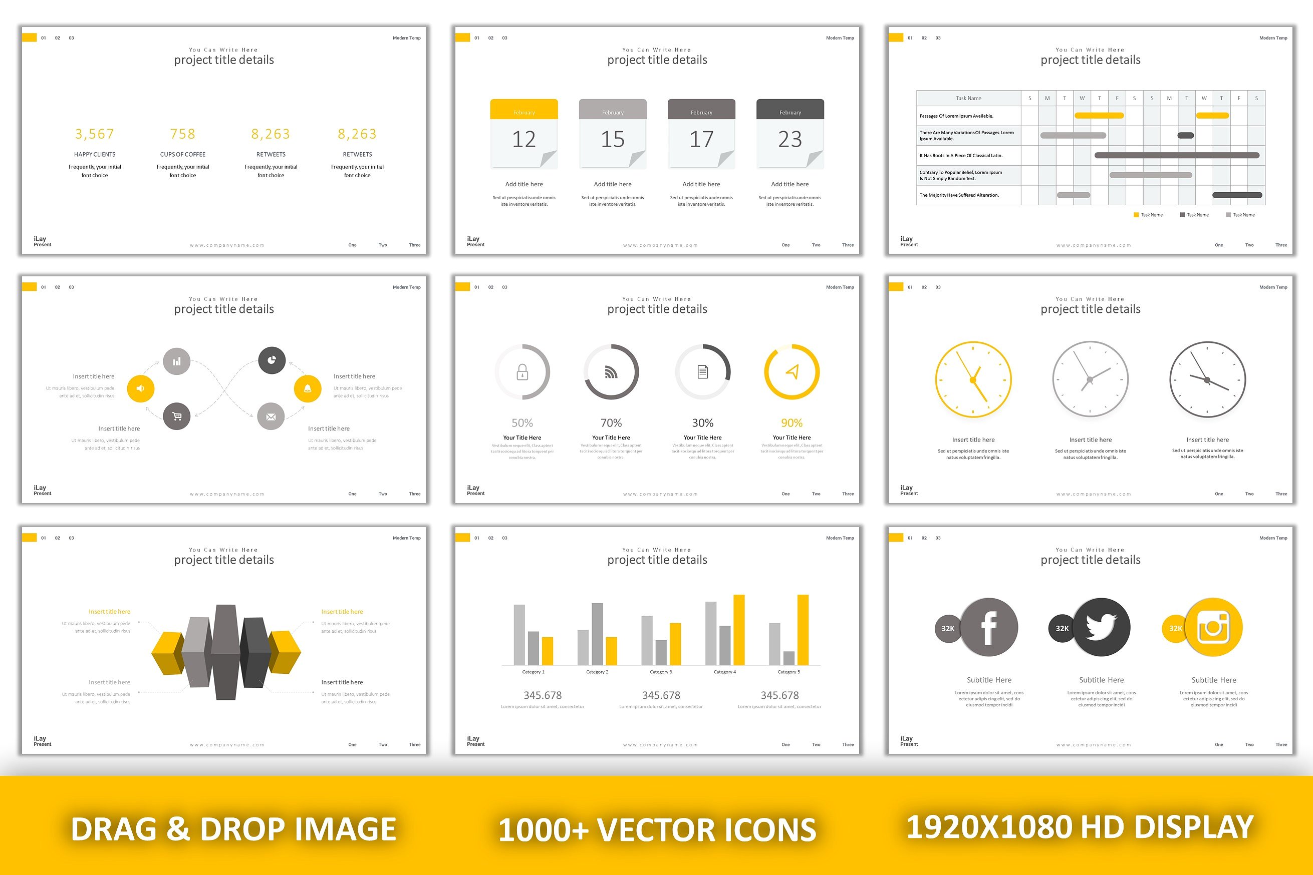 创意极简主义的PPT模板下载 Minimal Creative Powerpoint [ppt,pptx]插图(9)