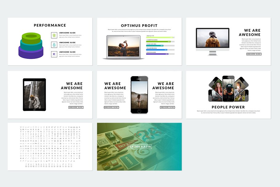 个人作品、团队&产品介绍幻灯片模板 Abstract Presentation插图(9)