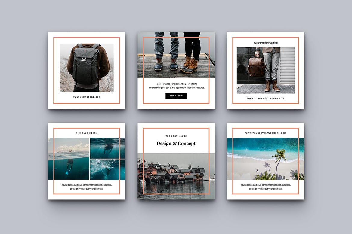 社交媒体推文贴图设计模板素材库精选v13 Social Media Post Vol. 13插图(1)