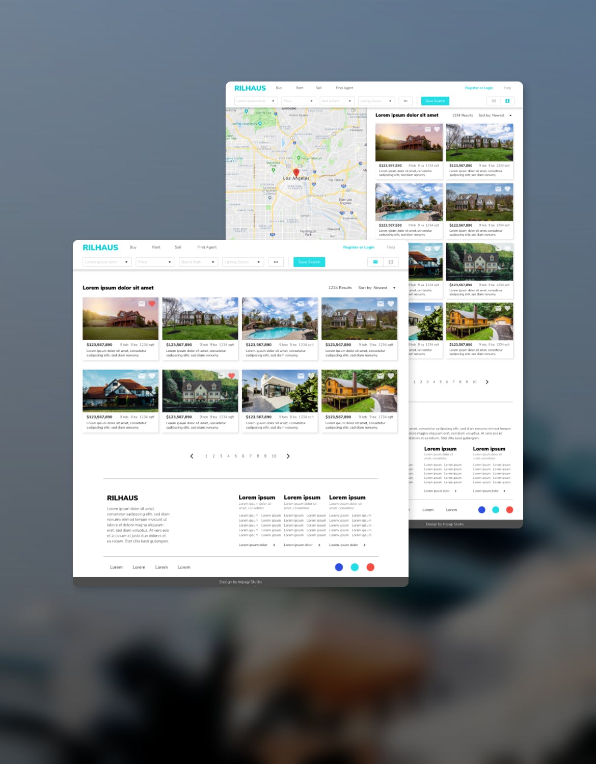房地产中介网站设计HTML模板素材库精选 RILHAUS – Real Estate Homepage Template插图(3)