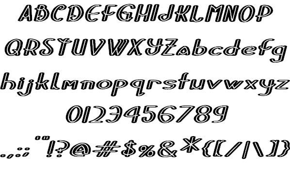 Stripes and Ribbons font插图2 Stripes and Ribbons font插图2