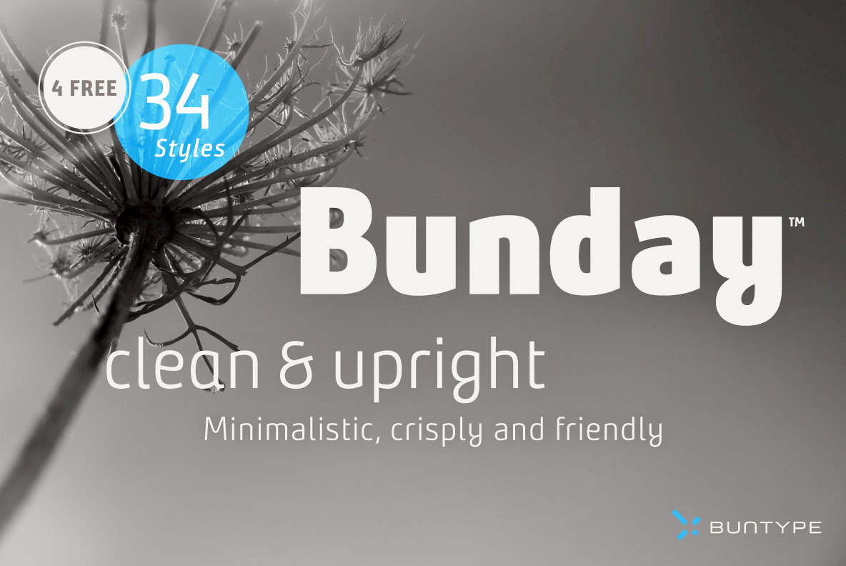 Bunday Clean Font Family插图