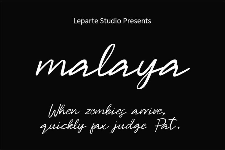 Malaya  font插图1