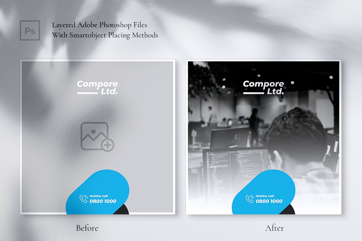 数字营销Instagram&Facebook贴图设计模板素材库精选 COMPORE Digital Marketing Instagram/Facebook Post插图(3)