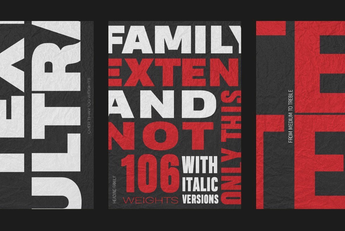 Heading Pro Text Font Family插图3