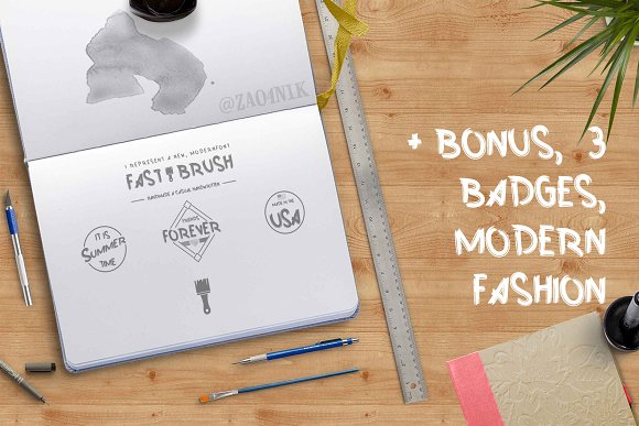 discount Brush Font Handmade插图3