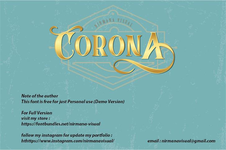 CoronA font插图1 CoronA font插图1