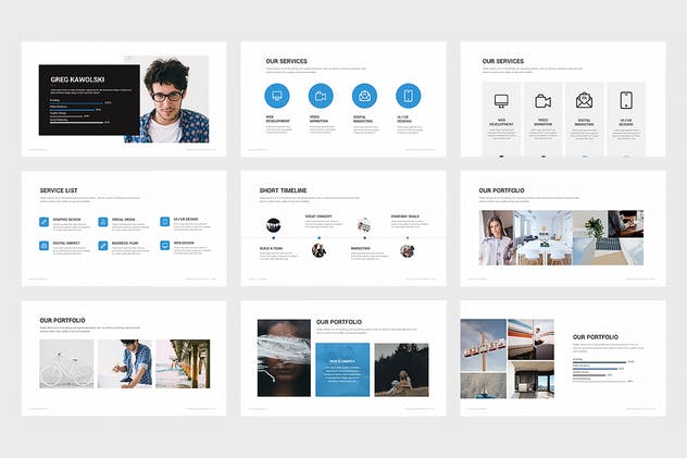 创业企业团队介绍PPT设计模板 Galan : Powerpoint Presentation插图(1)