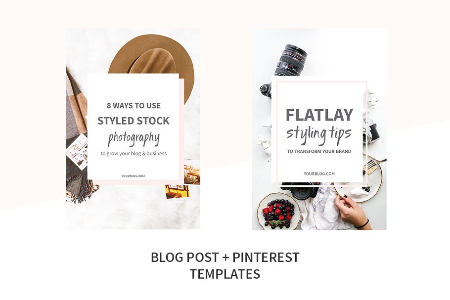 博客+社交媒体图片模板素材库精选 Blog + Social Media Image Templates插图(1)