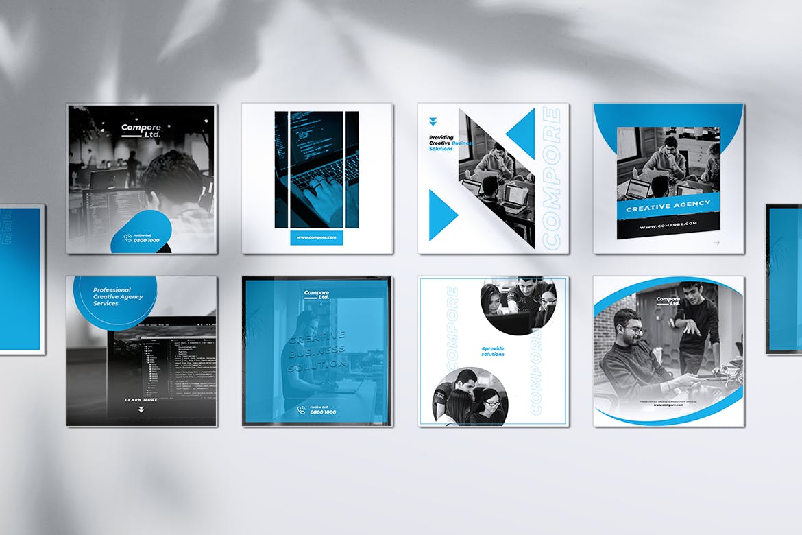 数字营销Instagram&Facebook贴图设计模板素材库精选 COMPORE Digital Marketing Instagram/Facebook Post插图(4)