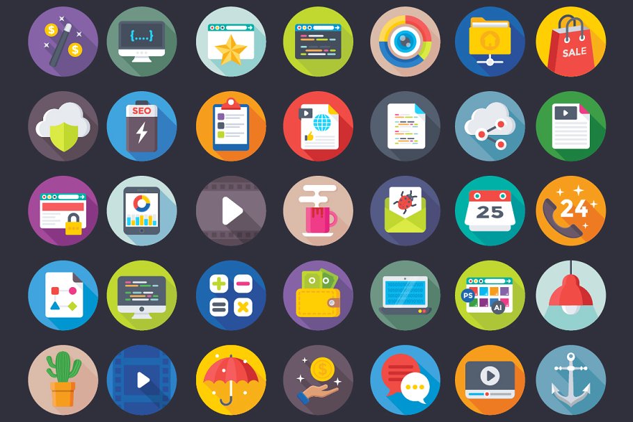 392枚SEO和数字营销图标 392 SEO and Digital Marketing Icons插图(6)