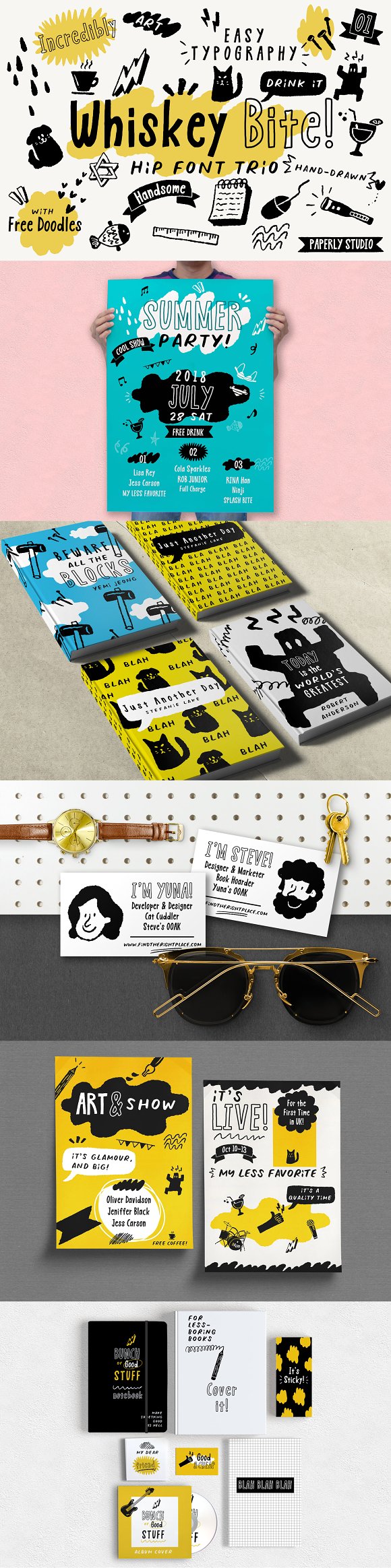 Whiskey Bite – Hip Font Trio插图