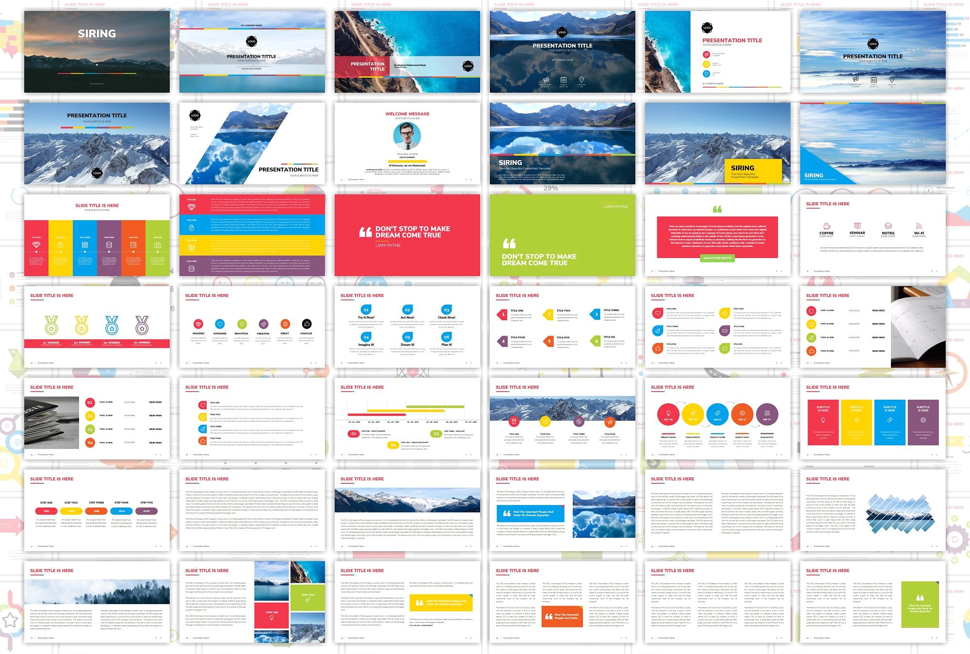 商业化多用途的幻灯片模板下载 SIRING Multipurpose Powerpoint [pptx]插图(1)