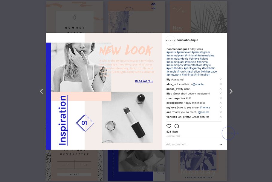 美容化妆主题社交媒体贴图模板素材库精选 Social Media Pack • Alrún插图(3)