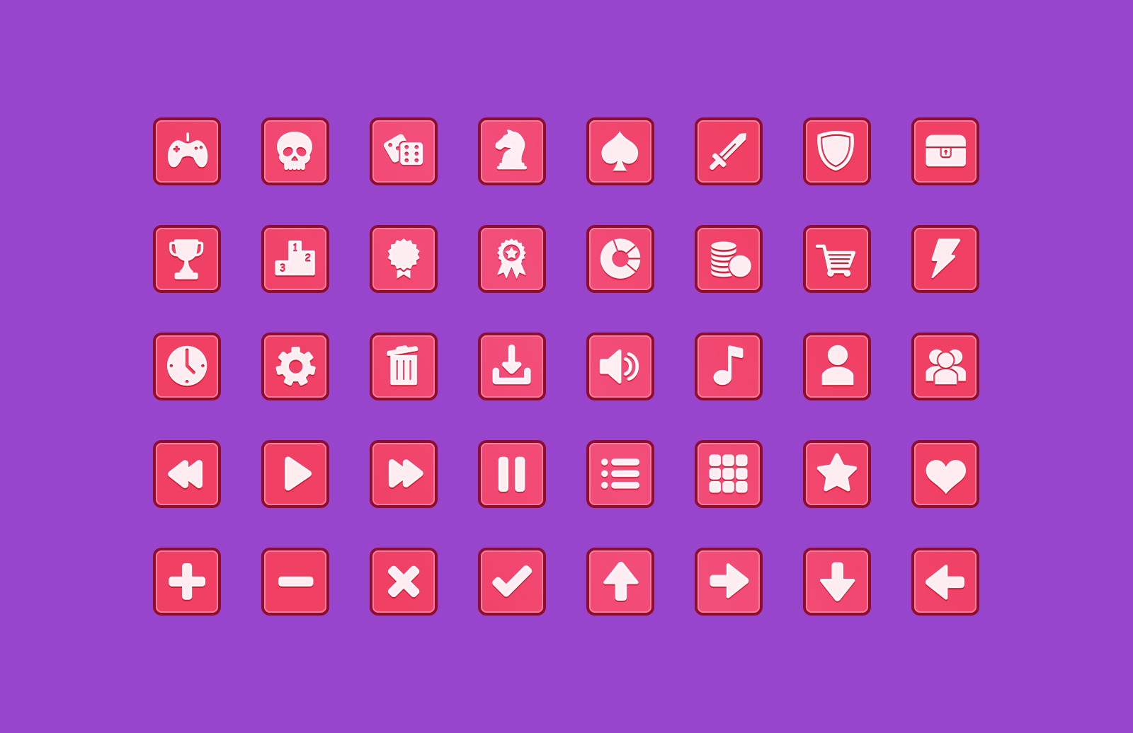 游戏主题界面矢量图标集合 Game GUI Vector Icons插图(4)