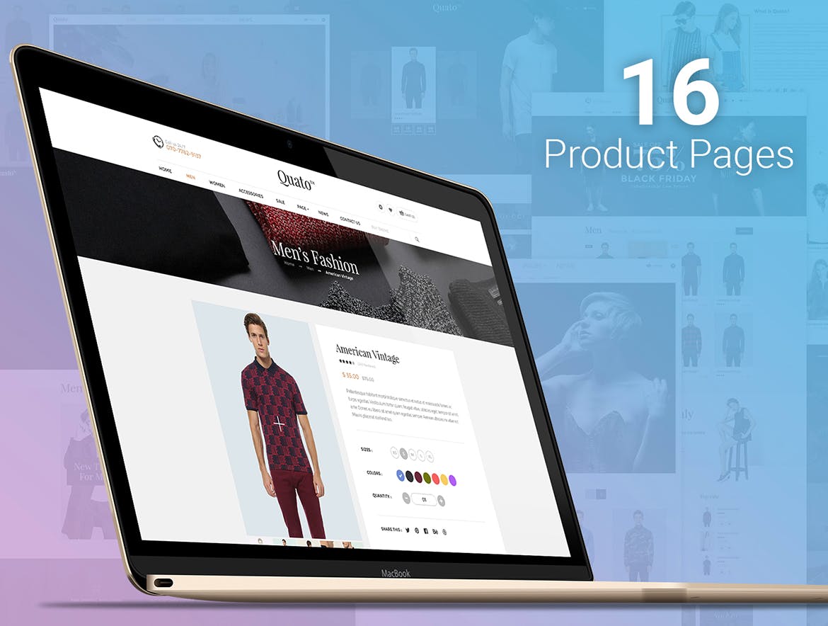 2019年设计趋势响应式HTML网上商城模板素材库精选 Quato | Multi Store Responsive HTML Template插图(3)