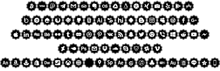 social media pro font插图1