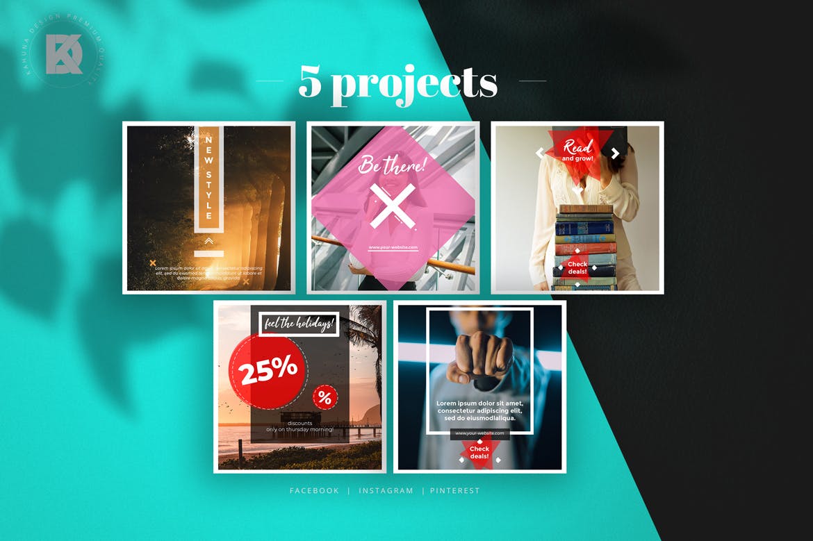 社交媒体新媒体Banner横幅广告设计模板素材库精选 Social Media Banners Pack插图(4)