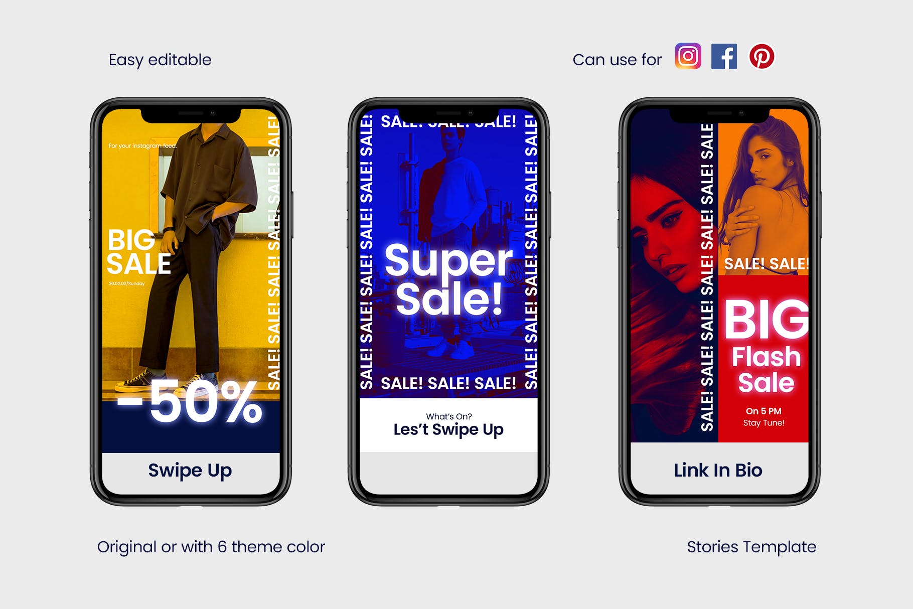 18款社交媒体品牌推广贴图设计PSD模板素材库精选 Shades Post + Story Social Media Template – JJ插图(5)