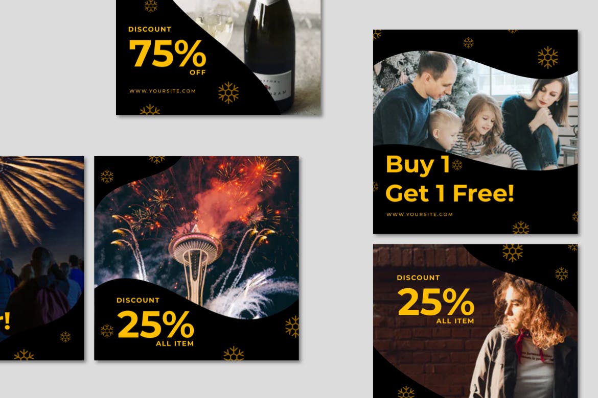 Instagram社交平日新年促销广告设计模板素材库精选 Instagram Templates插图(3)