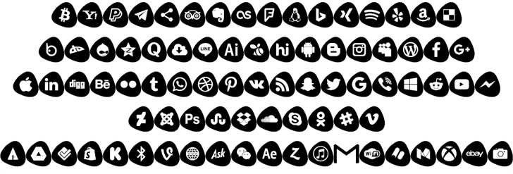 Social Logos Color font插图1