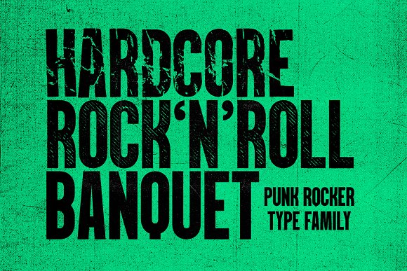PunkRocker Font Trio插图1
