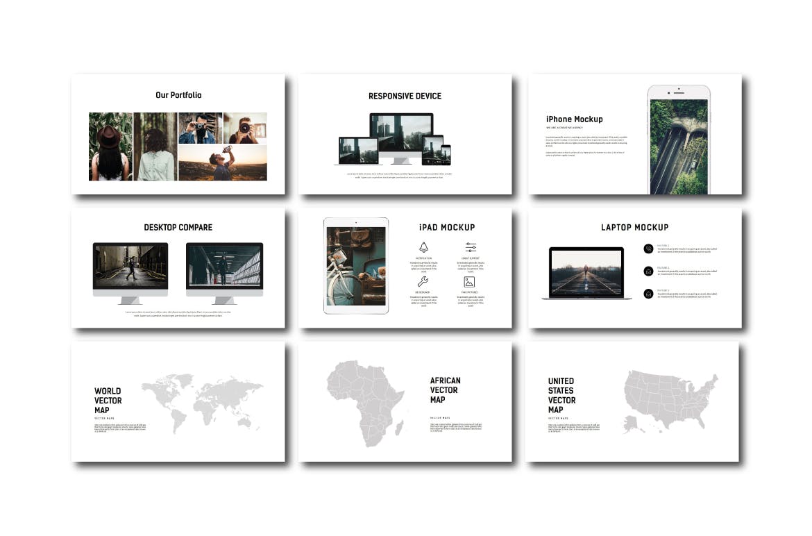 创意摄影/设计/策划工作室素材库精选PPT模板 Pango | Powerpoint Template插图(4)